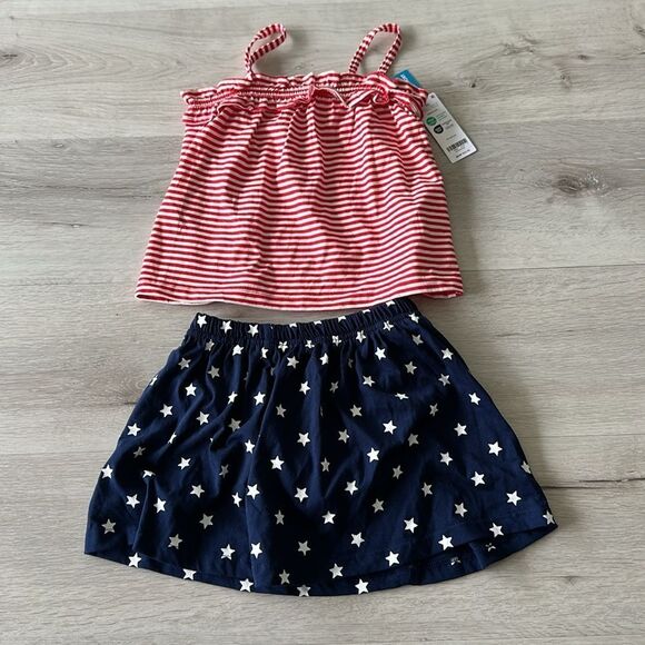 Carters 4th of July Tank Skort Set Red/White/Blue 4T NWT - Picture 3 of 6